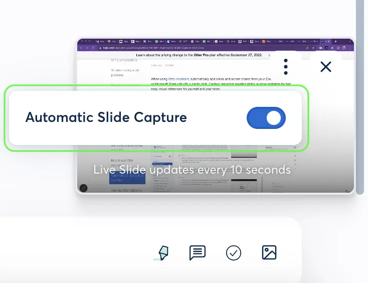 otter automatic screen capture