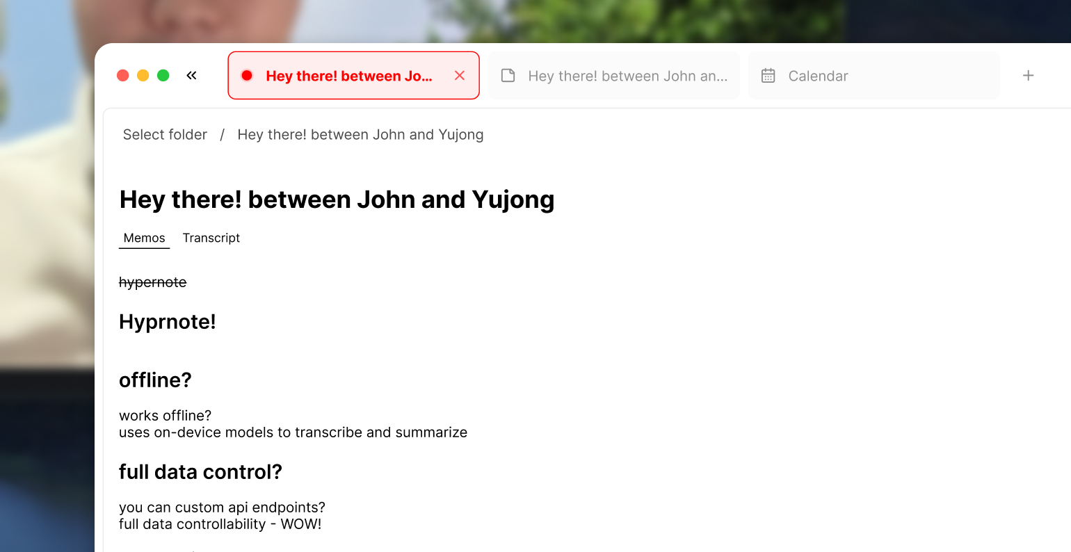 AI notetaking in action